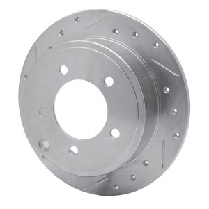 Chrysler 200 Brake Rotor (1) - Rear Left - R1 Concepts - Drilled & Slotted - Silver - `07-`17